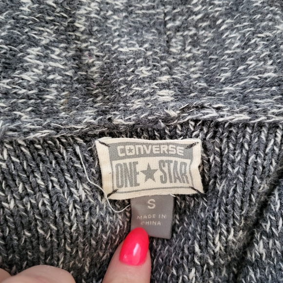 Converse One Star Knit Tailored Cardigan Sweater Size Small - Picture 5 of 8